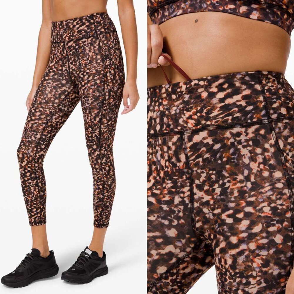 Lululemon Invigorate Tights Everlux 25” In Motion Flux Multi
